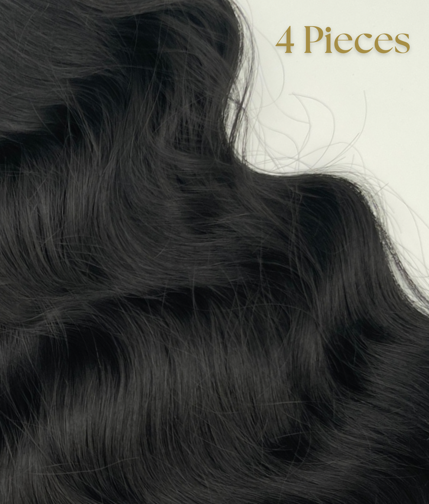 24’ Wavy 220g Bio-Protein Fibre Clip-in Hair Extensions - Natural Black