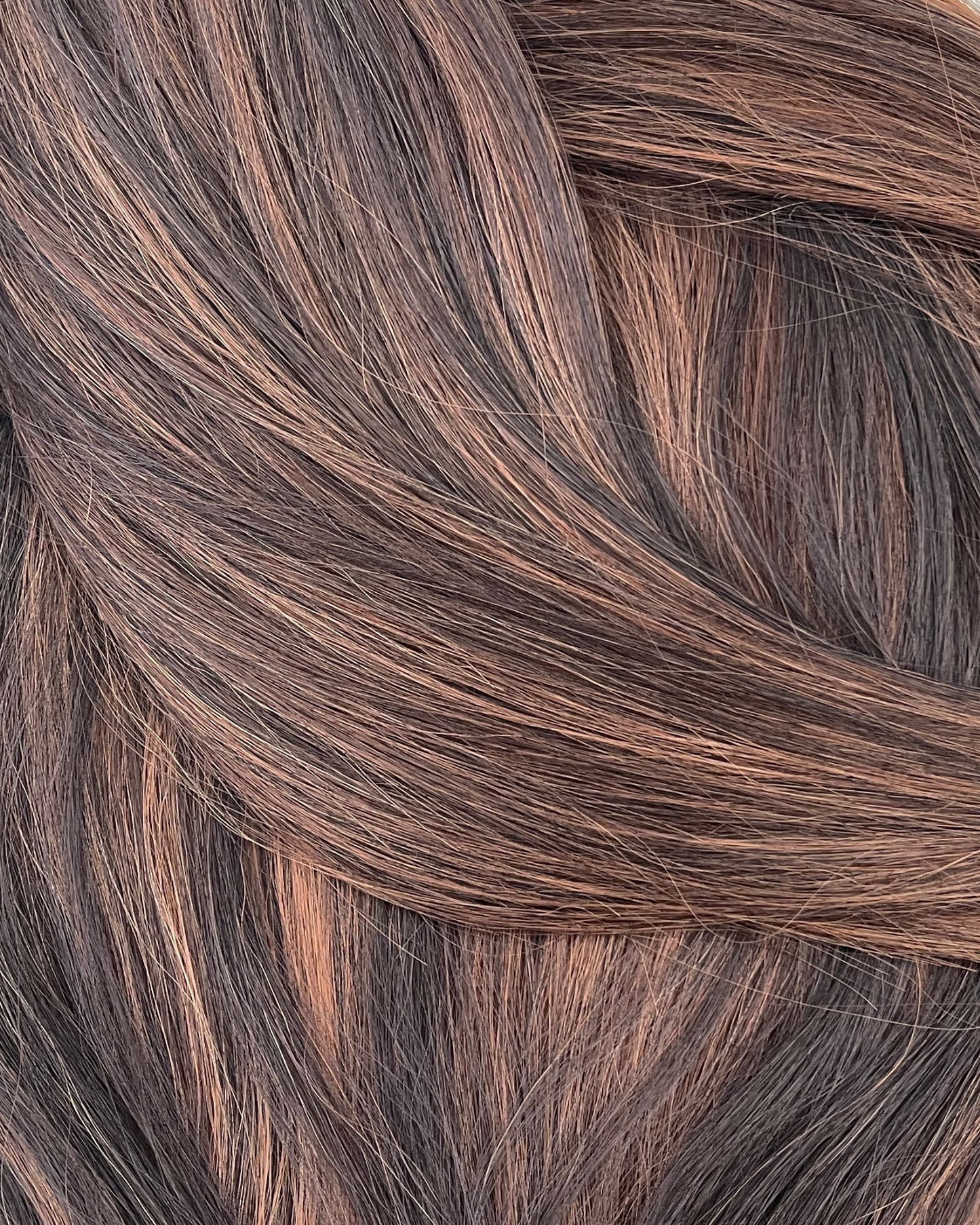 26” 200g Tape-In Weft Bio-Protein Fibre Brunette Highlighted