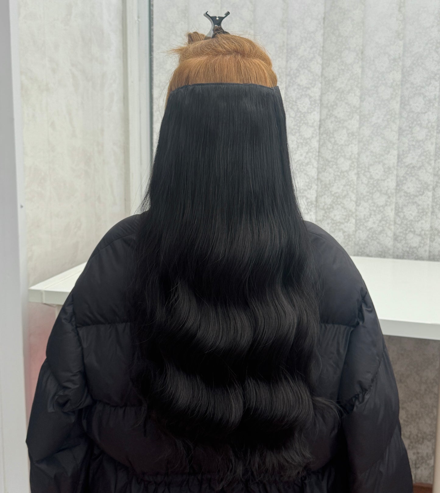24’ Wavy 220g Bio-Protein Fibre Clip-in Hair Extensions - Natural Black