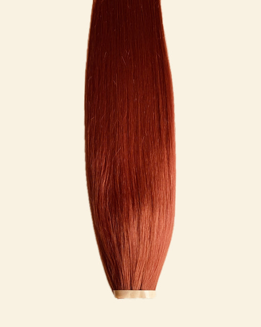 26” 200g Tape-In Weft Bio-Protein Fibre Copper Auburn