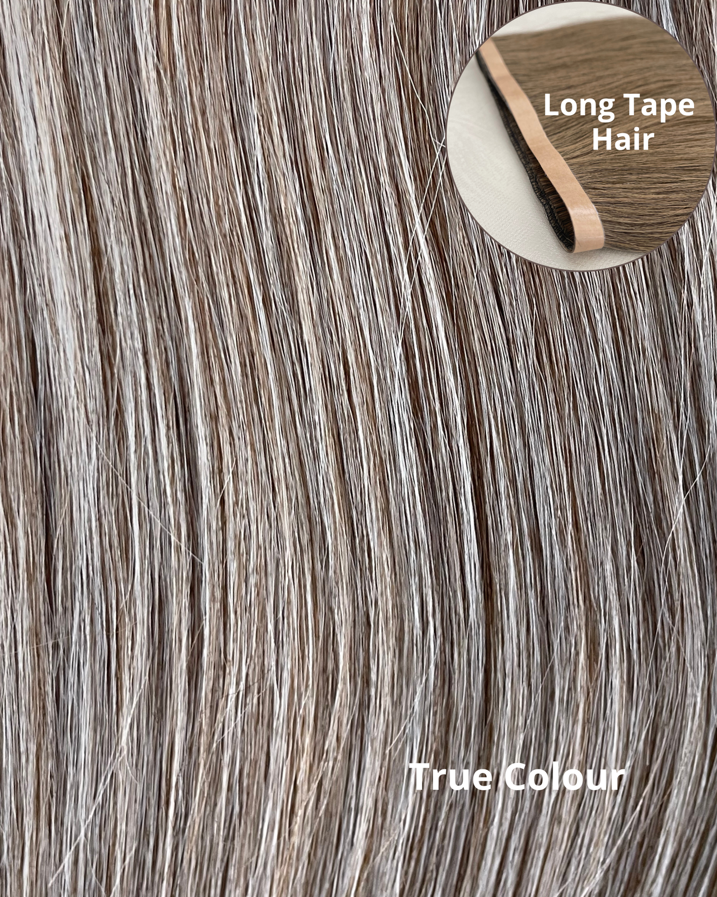 26” 200g Tape-In Weft Bio-Protein Fibre Dove Grey