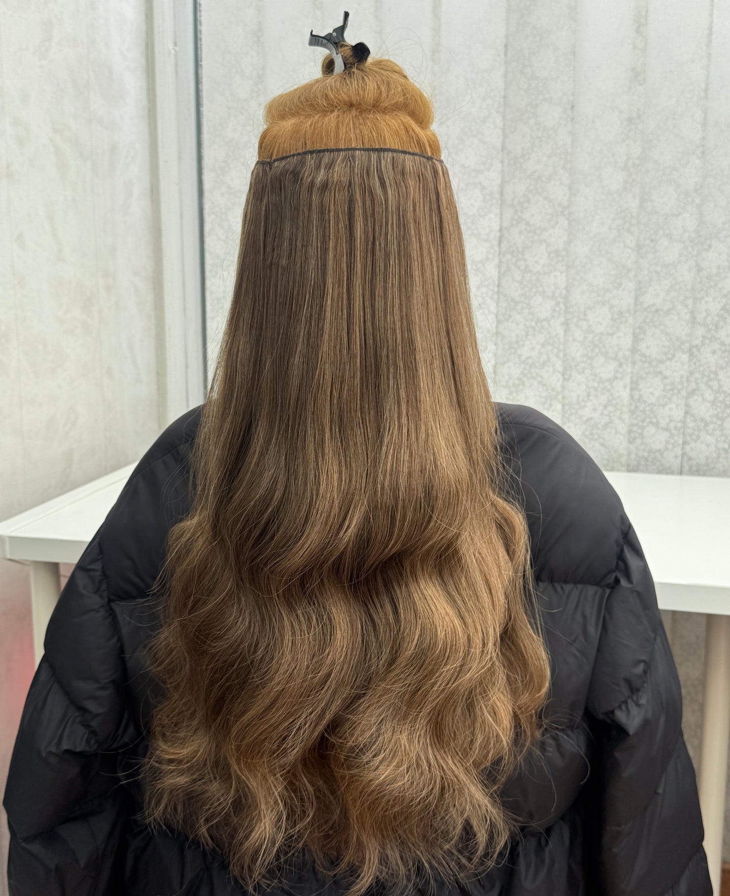 24’ Wavy 220g Bio-Protein Fibre Clip-in Hair Extensions - Chocolate Toffee