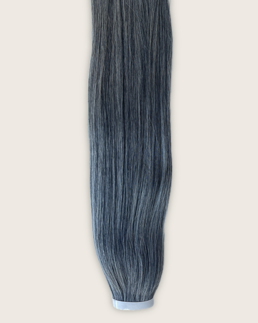 26” 200g Tape-In Weft Bio-Protein Fibre Grey Blending