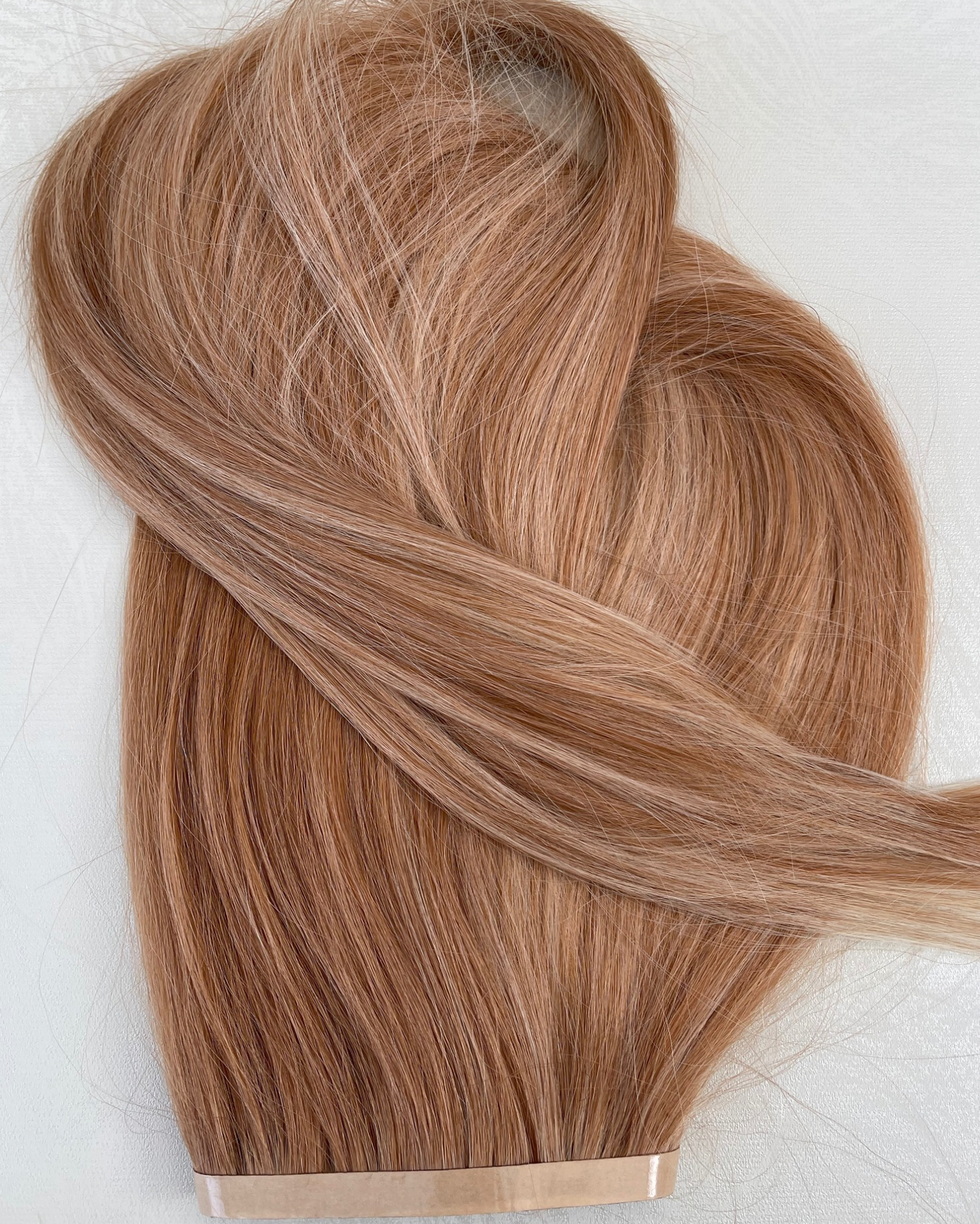 26” 200g Tape-In Weft Bio-Protein Fibre Dark Blonde Highlighted