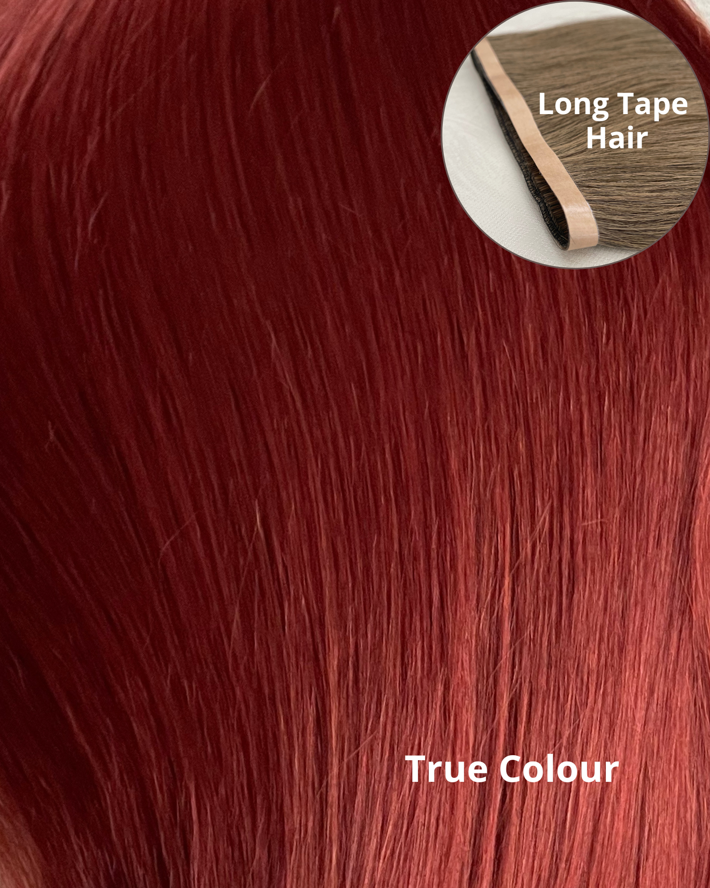 26” 200g Tape-In Weft Bio-Protein Fibre Copper Auburn