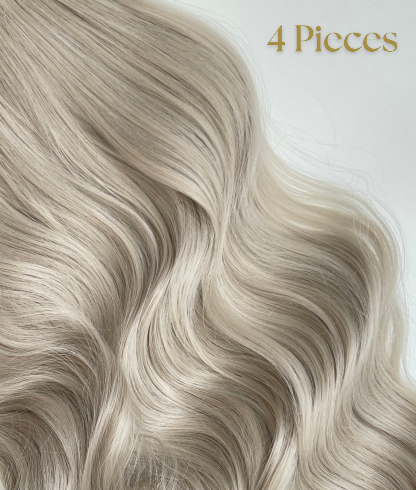 24’ Wavy 220g Bio-Protein Fibre Clip-in Hair Extensions - Ice Queen Blonde
