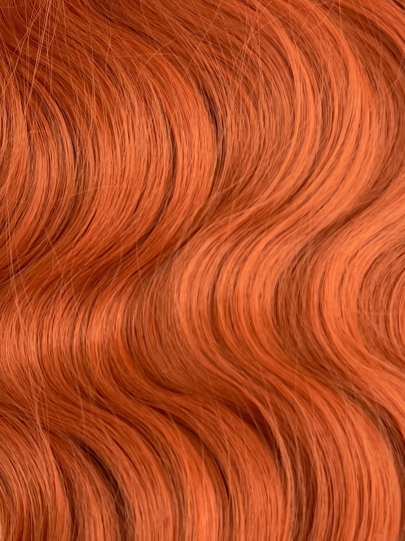 30” Wavy Tape-In Extensions – 200g Bio-Protein Fibre – Vibrant Ginger
