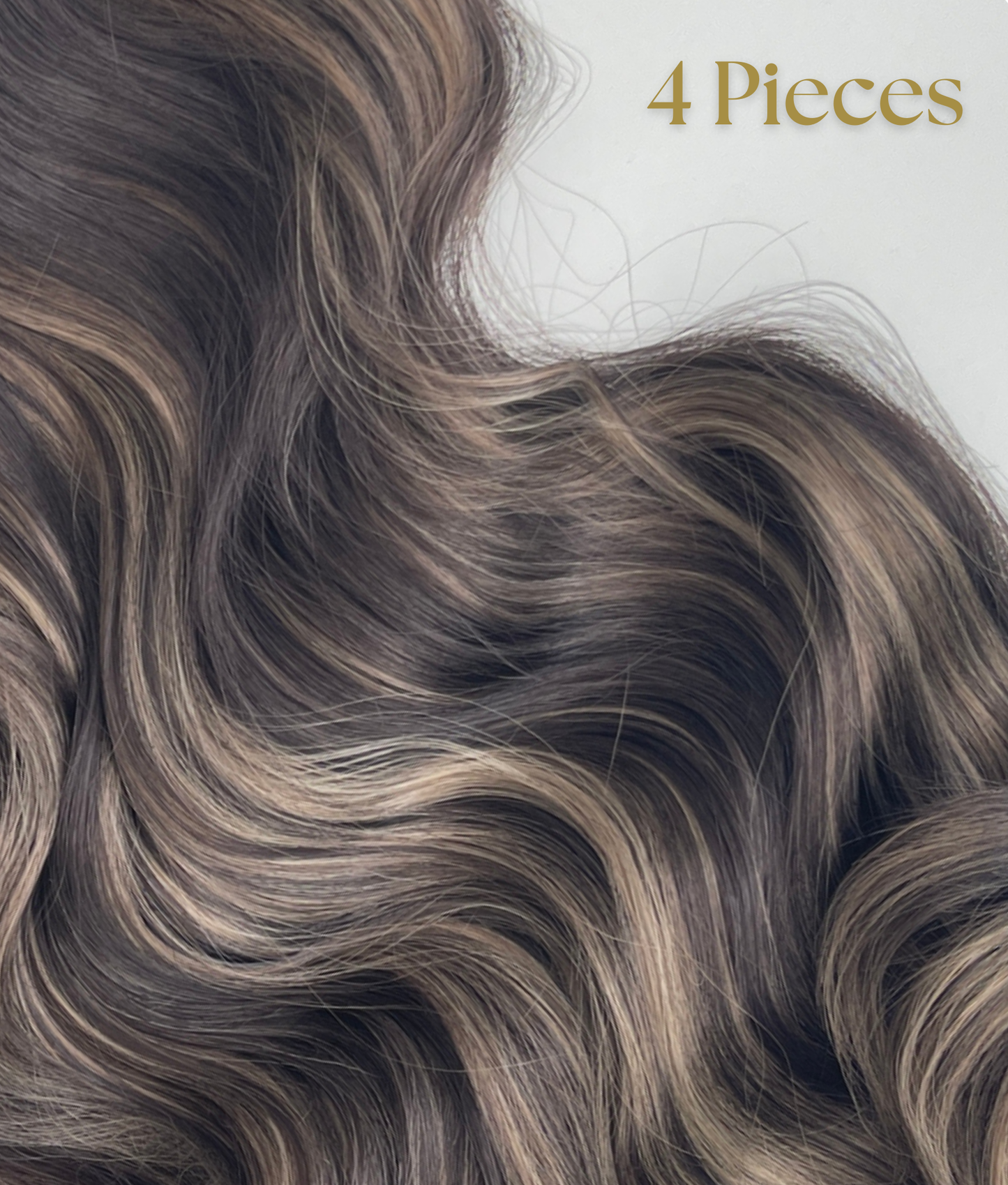 24’ Wavy 220g Bio-Protein Fibre Clip-in Hair Extensions - Mushroom Brunette