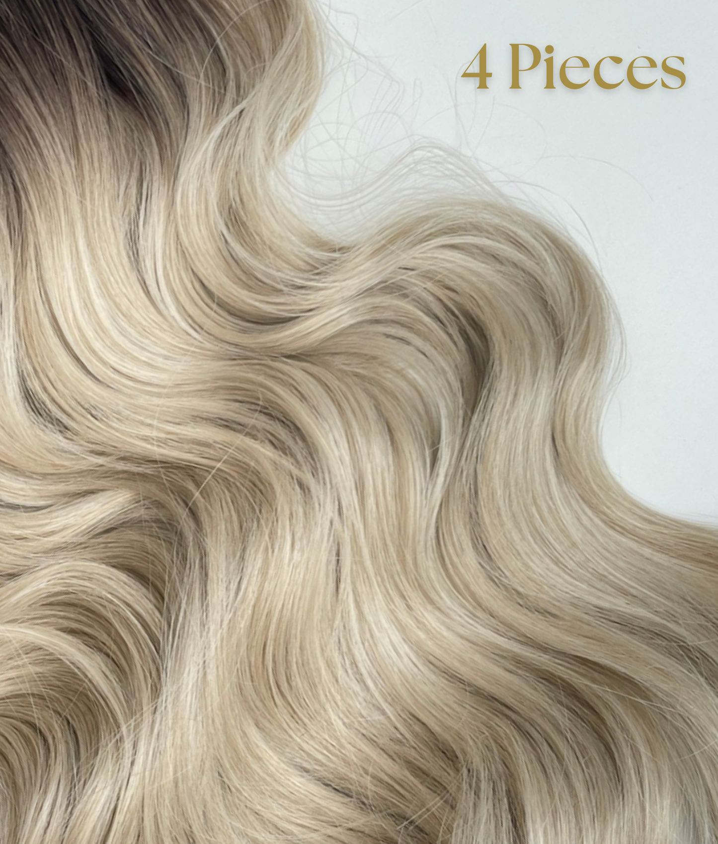 24’ Wavy 220g Bio-Protein Fibre Clip-in Hair Extensions - Ice Mocha Ombré