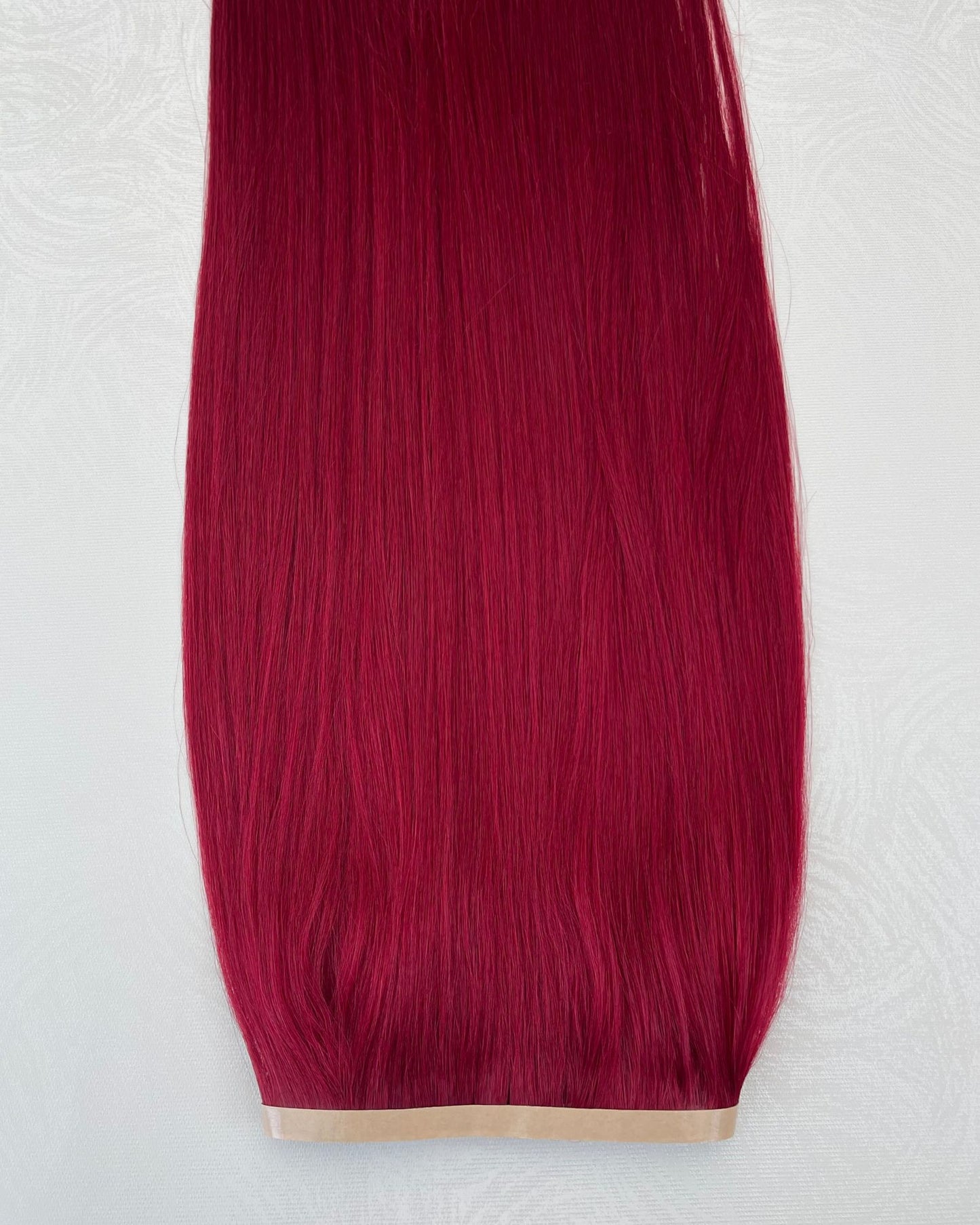 26” 200g Tape-In Weft Bio-Protein Fibre Cherry Red