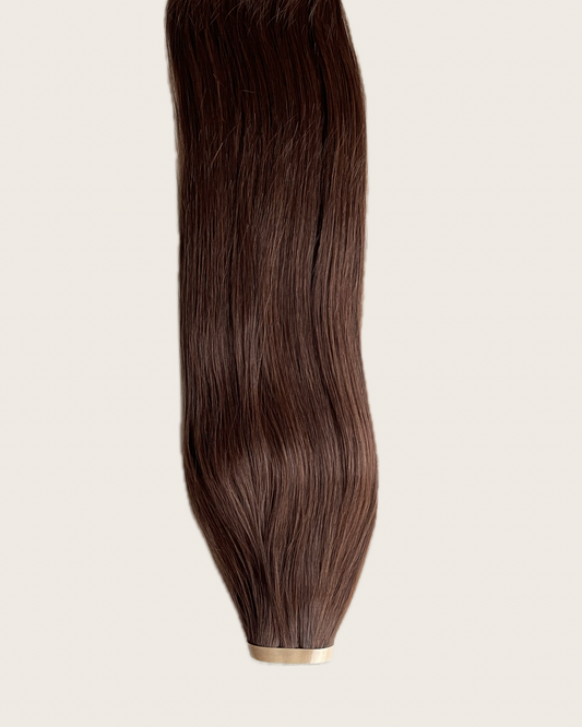 26” 200g Tape-In Weft Bio-Protein Fibre Dark Chestnut