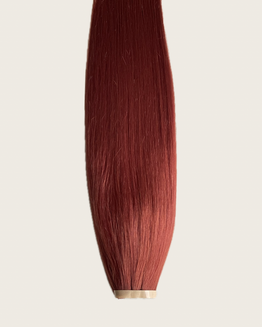 26” 200g Tape-In Weft Bio-Protein Fibre Copper Auburn