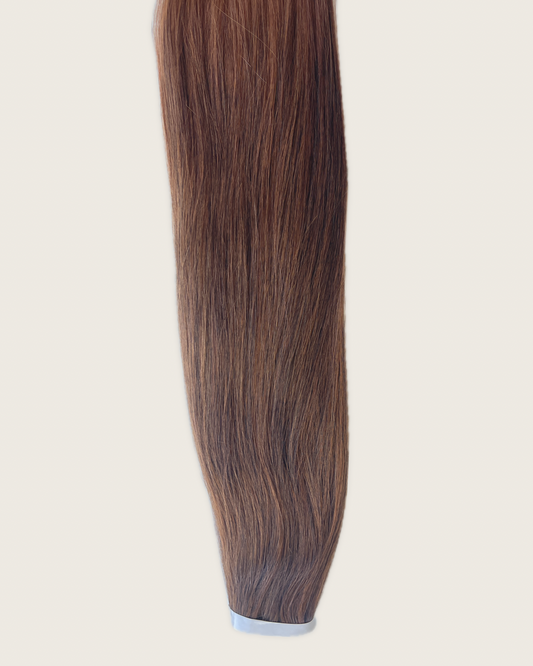 26” 200g Tape-In Weft Bio-Protein Fibre Brown to Copper Ombré