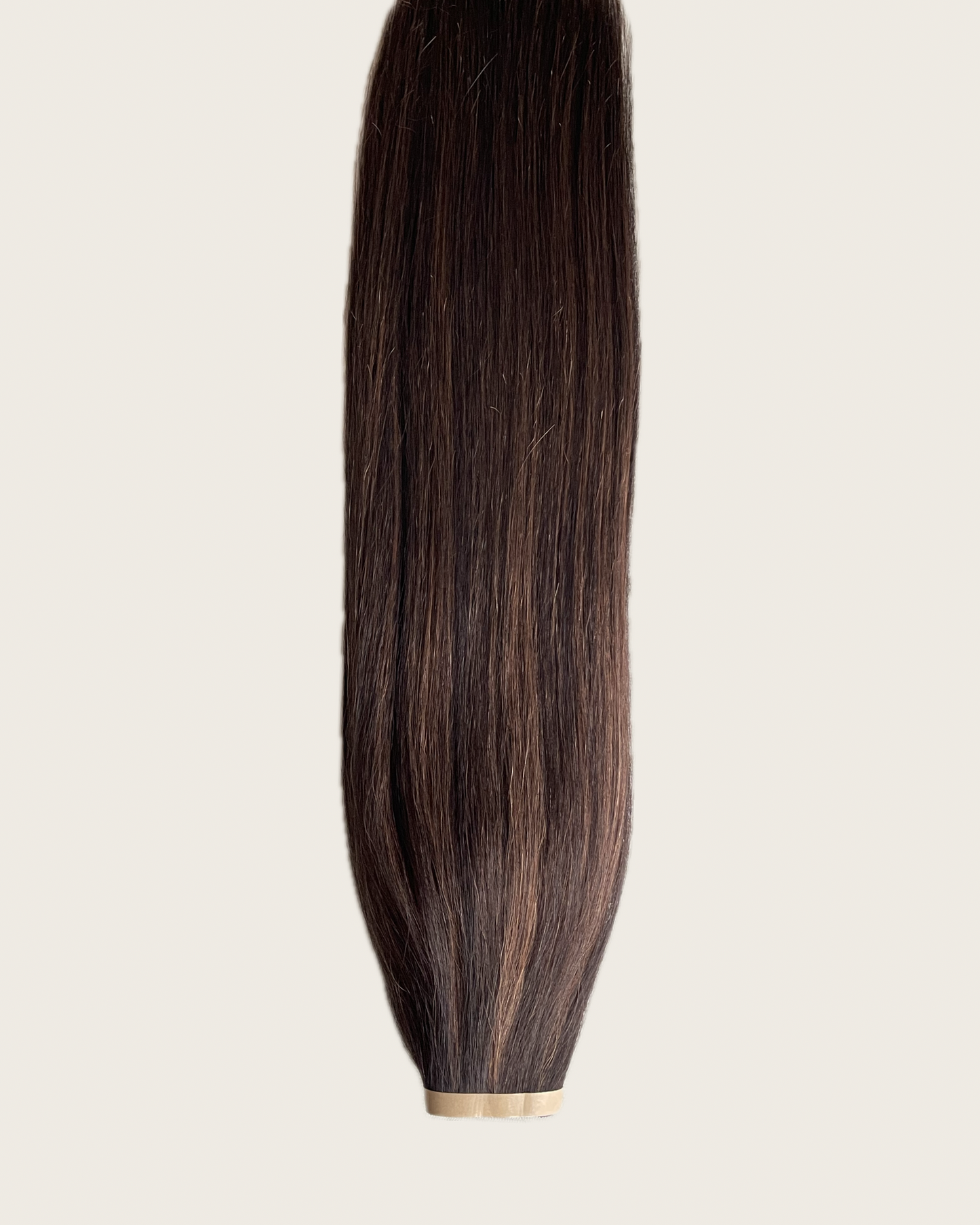 26” 200g Tape-In Weft Bio-Protein Fibre Brunette Highlighted