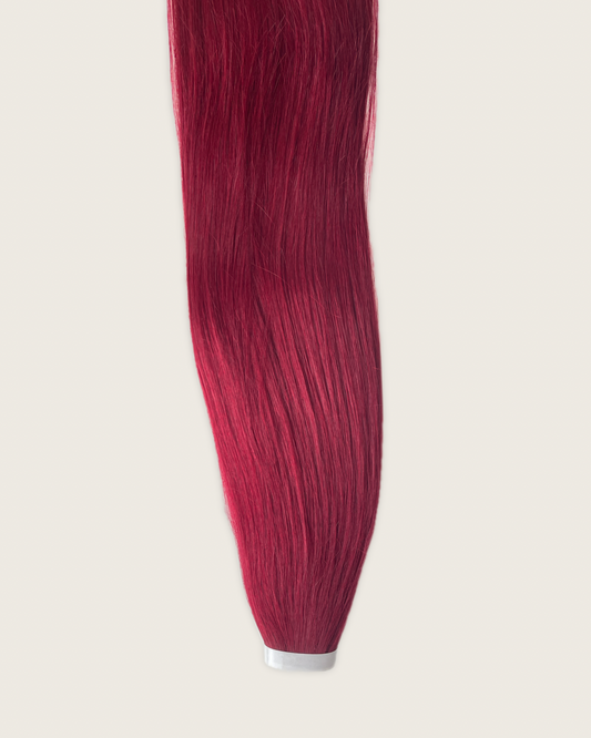26” 200g Tape-In Weft Bio-Protein Fibre Cherry Red