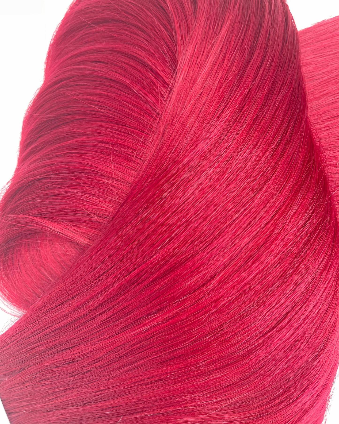 26” 200g Tape-In Weft Bio-Protein Fibre Cherry Red