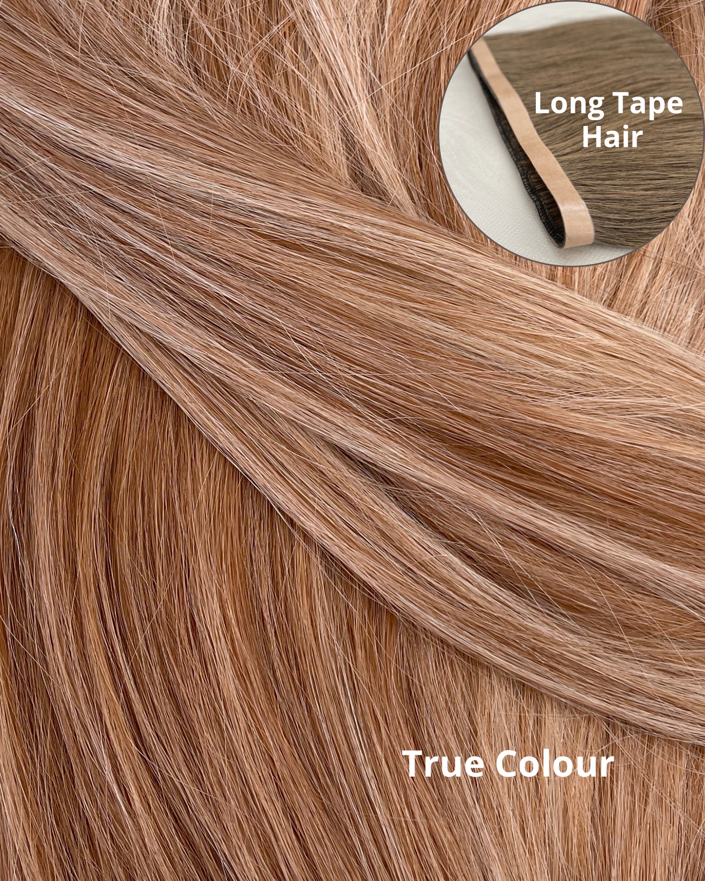 26” 200g Tape-In Weft Bio-Protein Fibre Dark Blonde Highlighted