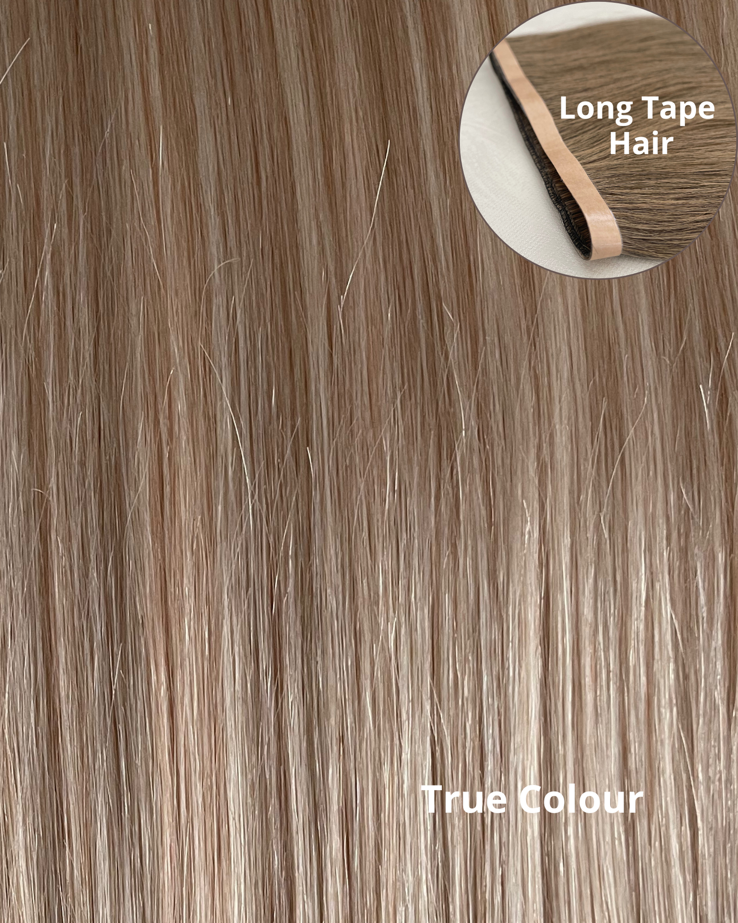 26” 200g Tape-In Weft Bio-Protein Fibre Rooted Light Blonde