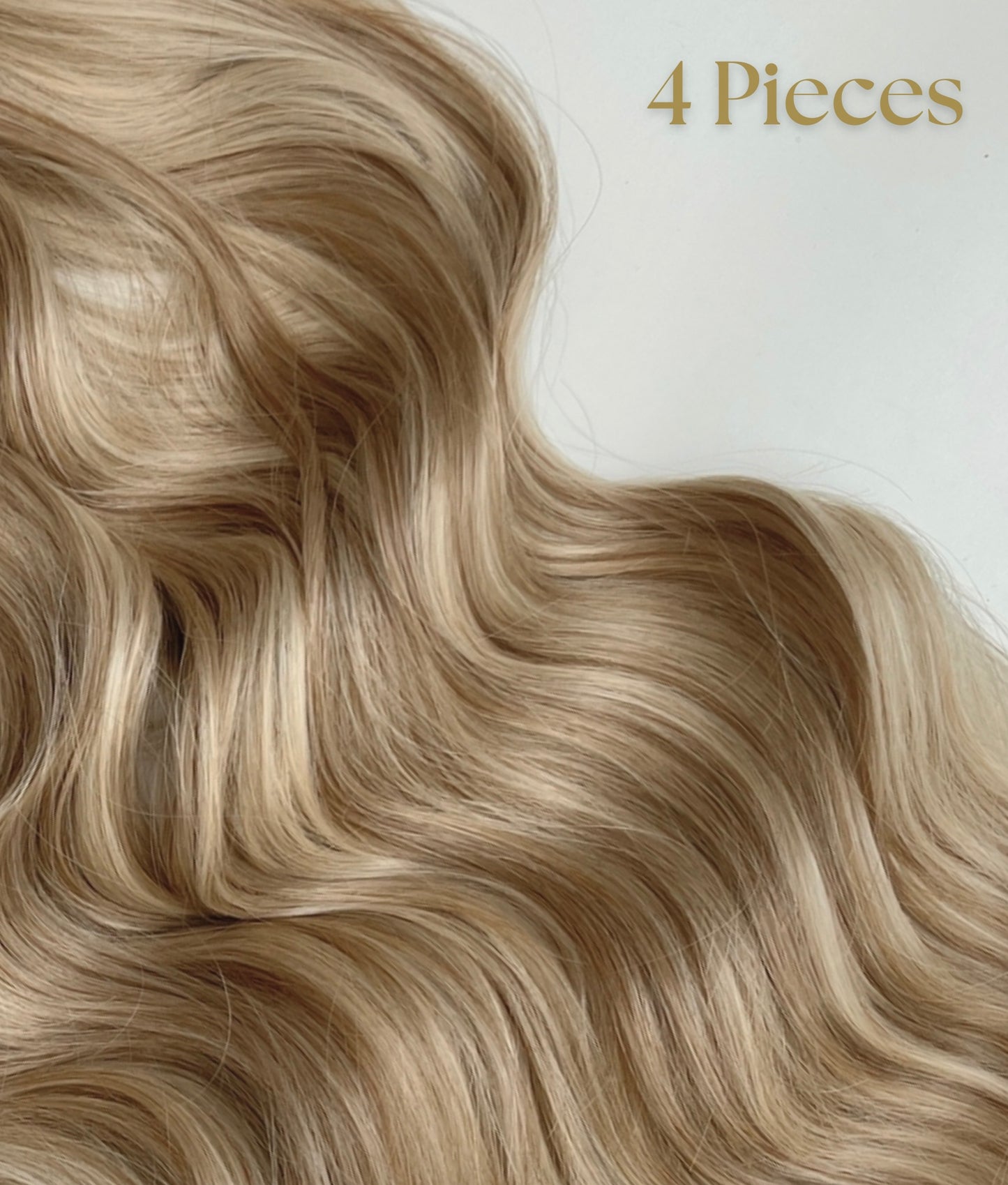 24’ Wavy 220g Bio-Protein Fibre Clip-in Hair Extensions - Medium Blonde Highlighted