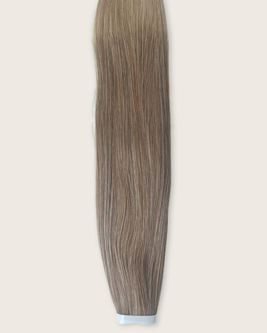 26” 200g Tape-In Weft Bio-Protein Fibre Light Toffee Brown Balayage