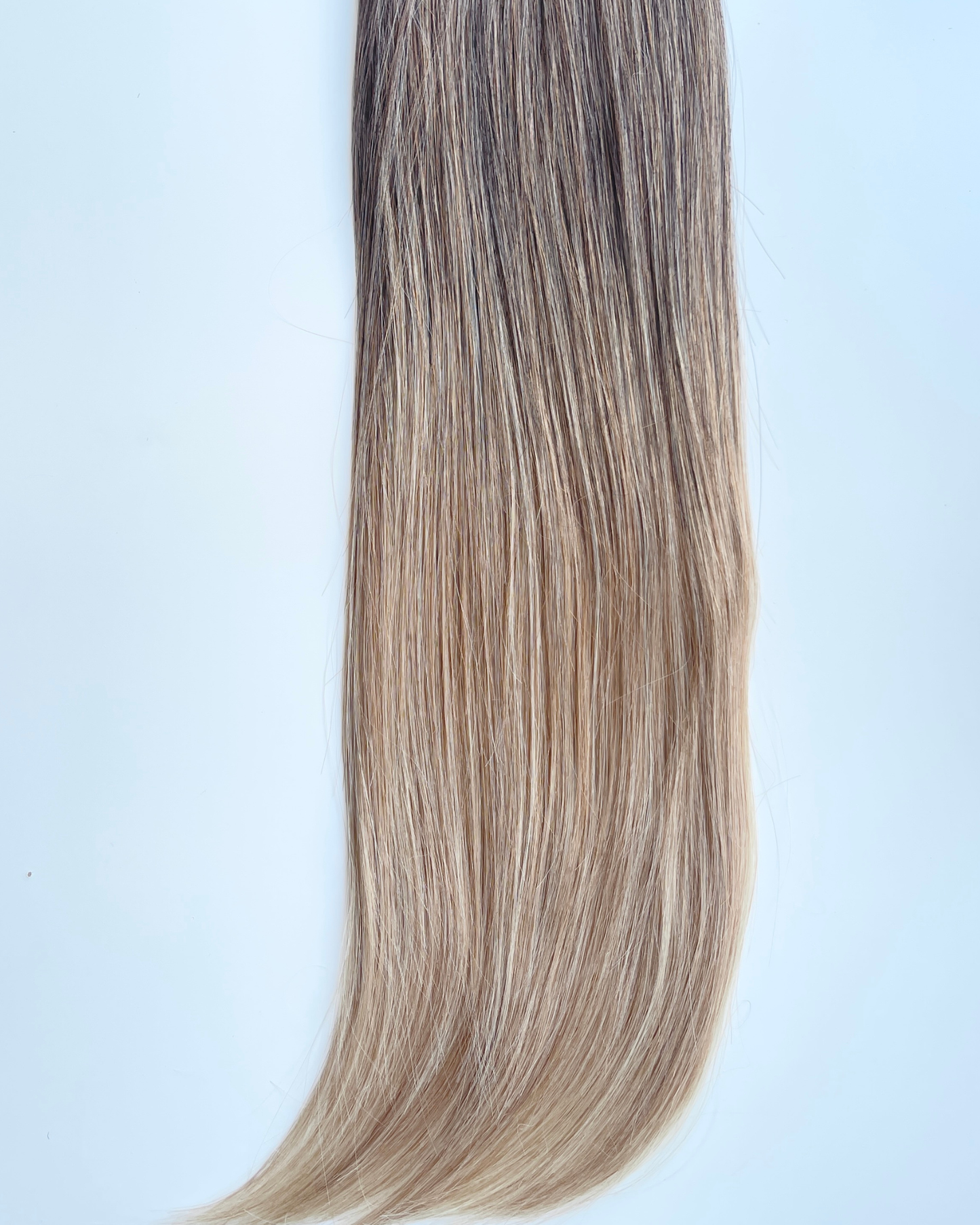 26” 200g Tape-In Weft Bio-Protein Fibre Toffee Brown Balayage