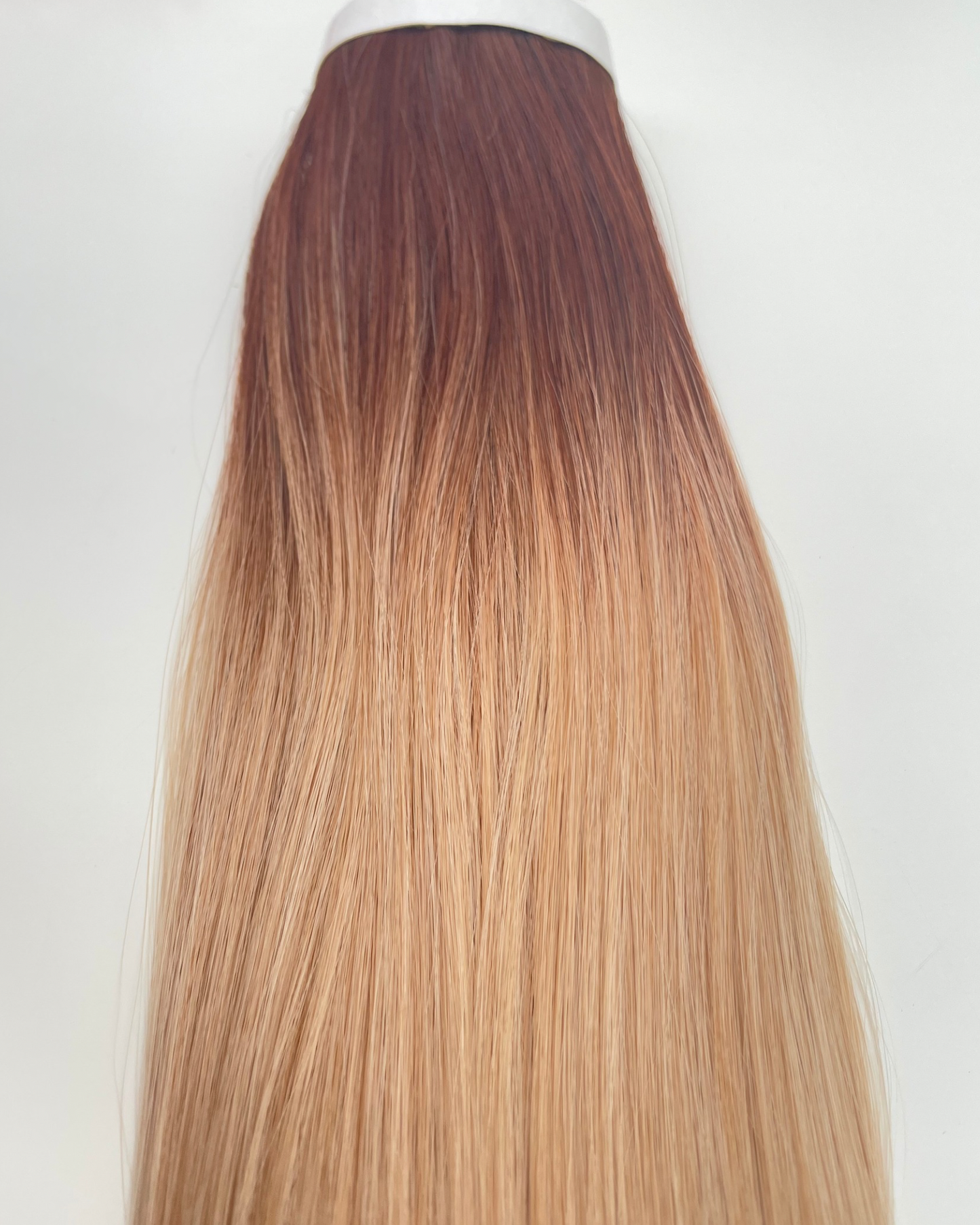 26” 200g Tape-In Weft Bio-Protein Fibre Rooted Auburn Blonde