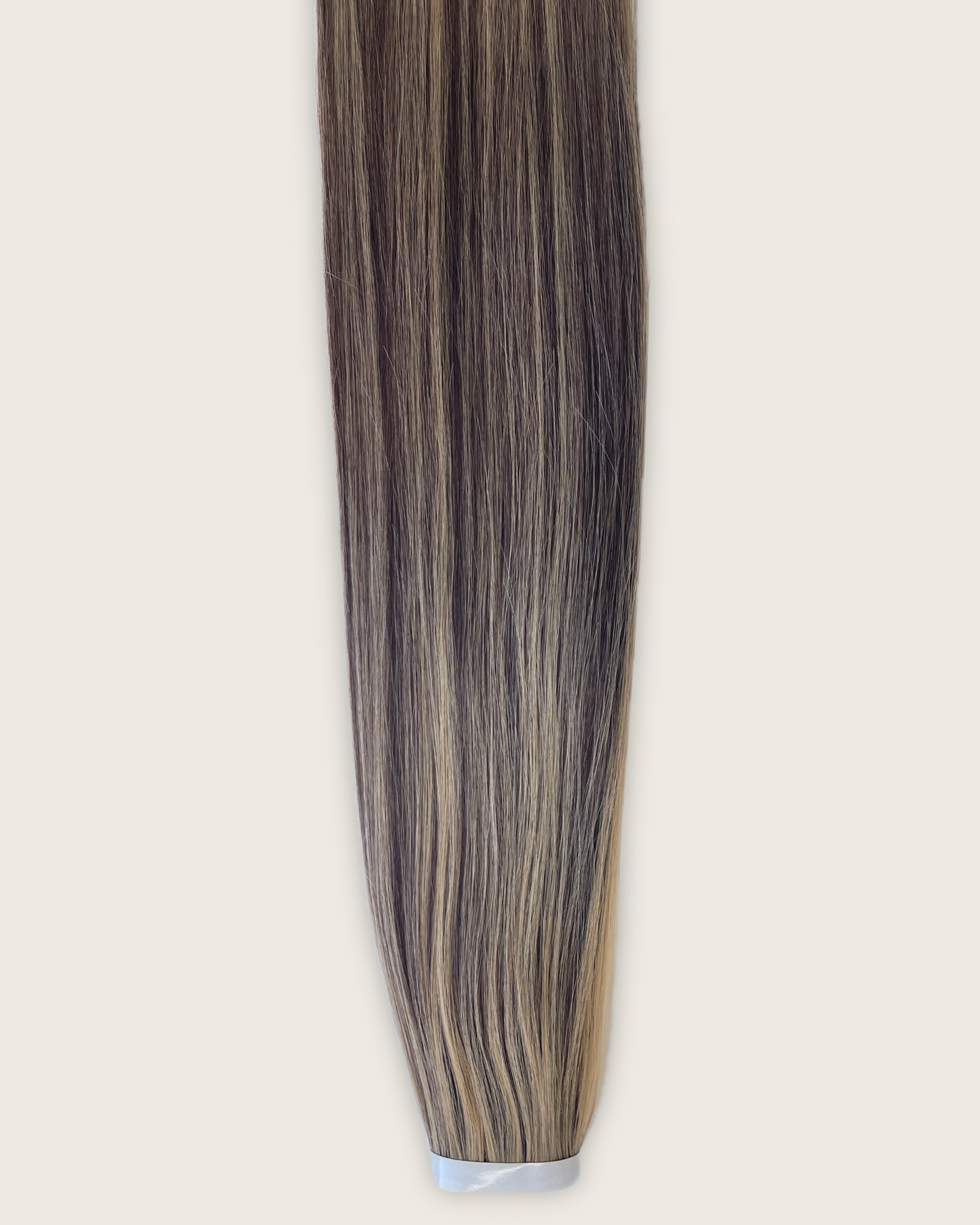 26” 200g Tape-In Weft Bio-Protein Fibre Medium Brown Highlighted