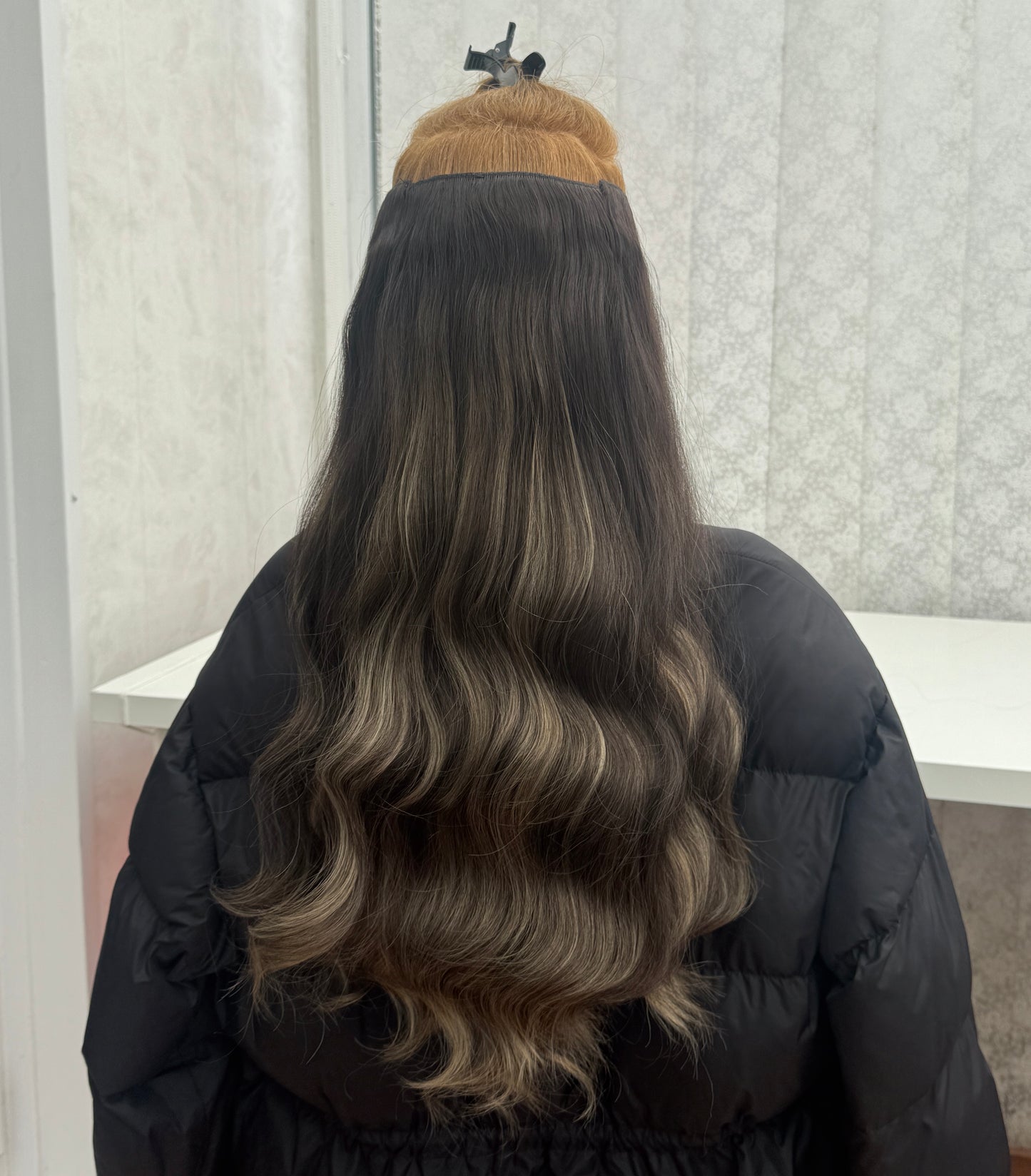 24’ Wavy 220g Bio-Protein Fibre Clip-in Hair Extensions - Mushroom Brunette